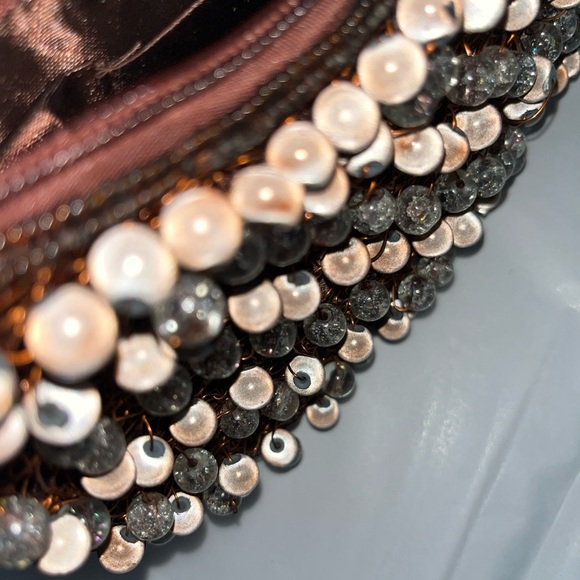 Lexy Unique Copper Beaded & Wire Small Handmade Evening Handbag - Picture 12 of 15